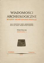 Wiadomosci Archeologiczne okadka zeszytu 1. tomu 20. miniaturka