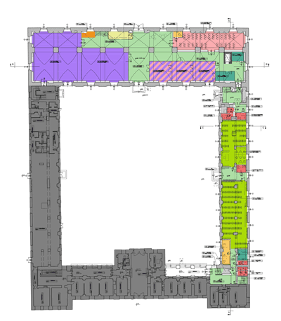 ilustracja graficzna - planowane rozmieszczenie pomieszczeń po modernizacji