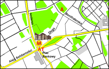 Plan Warszawy - okolice Muzeum