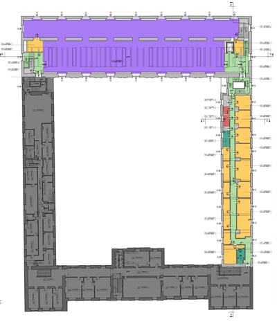 Ilustracja graficzna - planowane rozmieszczenie pomieszczeń po modernizacji