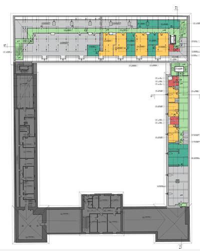 ilustracja graficzna - planowane rozmieszczenie pomieszczeń po modernizacji