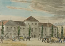 Zdjęcie litografii  z 1829 r. ukazujące budynek Arsenału.