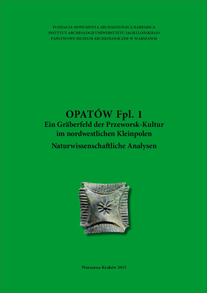 Strona tytułowa czwartej części monografii cmentarzyska w Opatowie. Tom w wersji niemieckiej.