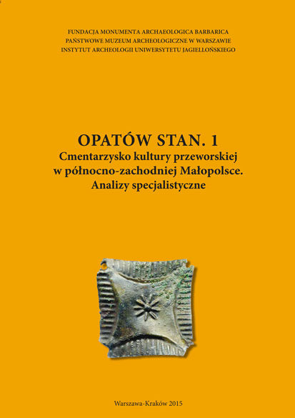 Strona tytułowa czwartej części monografii cmentarzyska w Opatowie. Tom w wersji polskiej.