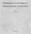 Wiadomosci Archeologiczne niemiecka ok�adka do tomu 16. miniaturka